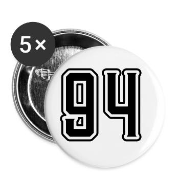 Symbole numérique 94 - Lot de 5 grands badges (56 mm) - blanc - Devant