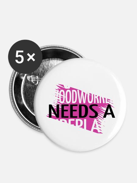 plumber john carpenter - Buttons groß 56 mm (5er Pack) - Weiß