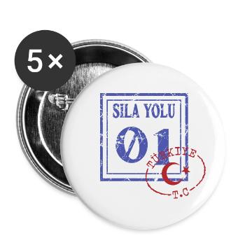 Adana - Buttons groß 56 mm (5er Pack) - Weiß - Vorne