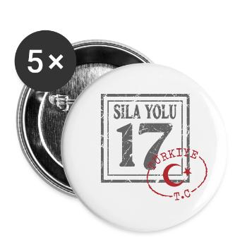 Çanakkale - Lot de 5 grands badges (56 mm) - blanc - Devant