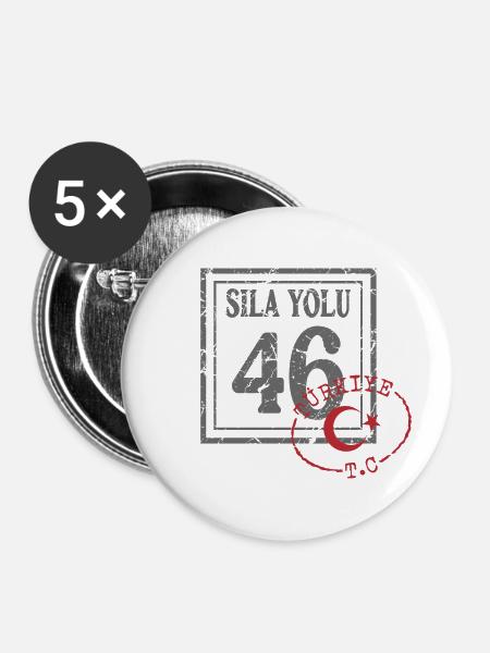 Kahramanmaraş - Buttons groß 56 mm (5er Pack) - Weiß