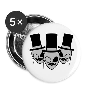 Team Gentlemen Aliens Crew - Buttons groß 56 mm (5er Pack) - Weiß - Vorne