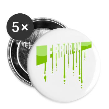 Mucus Drops Erreur 404 - Lot de 5 grands badges (56 mm) - blanc - Devant