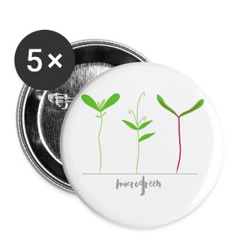 Micro shoots - Microgreen - Buttons large 2.2''/56 mm (5-pack) - white - Front