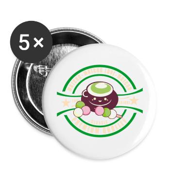 Japon - Matcha - Lot de 5 grands badges (56 mm) - blanc - Devant