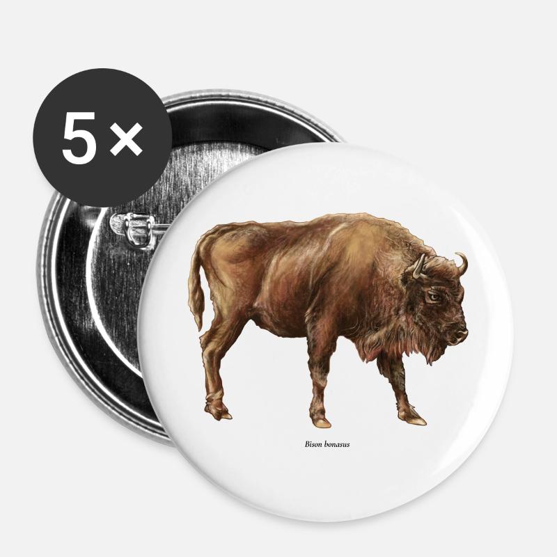 Wisent - Buttons large 2.2''/56 mm (5-pack) - white