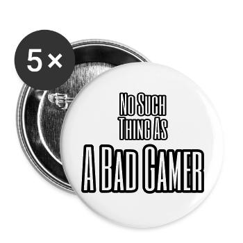 KEIN SCHLECHTER GAMER - Buttons groß 56 mm (5er Pack) - Weiß - Vorne