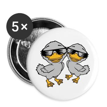 2 Cool Duckling Sunglasses - Buttons large 2.2''/56 mm (5-pack) - white - Front