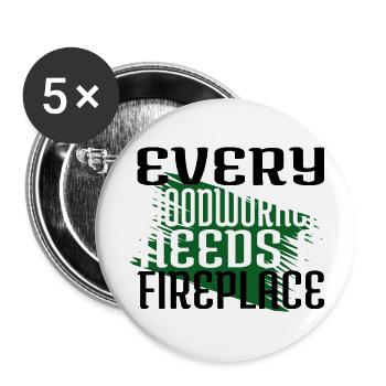 funny jackhammer union carpenter arboriculturist - Buttons large 2.2''/56 mm (5-pack) - white - Front