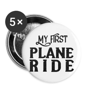 My First Plane Ride 31 - Buttons large 2.2''/56 mm (5-pack) - white - Front