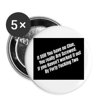 #GuidingTheGalaxy - Buttons groß 56 mm (5er Pack) - Weiß - Vorne