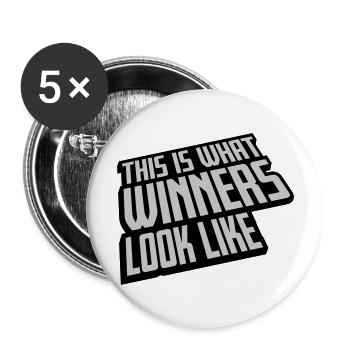 What Winners Look Like - Buttons large 2.2''/56 mm (5-pack) - white - Front