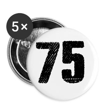 75 number jersey - Buttons large 2.2''/56 mm (5-pack) - white - Front