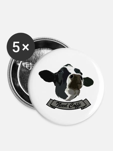 i need coffee - Buttons groß 56 mm (5er Pack) - Weiß