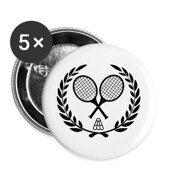 Badminton rackets and shooter - Buttons large 2.2''/56 mm (5-pack) - white - Front