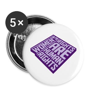 womens rights Feminist Zitat - Buttons groß 56 mm (5er Pack) - Weiß - Vorne