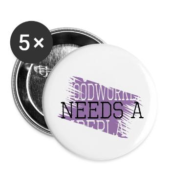 statement humor birthday birthday present - Buttons groß 56 mm (5er Pack) - Weiß - Vorne