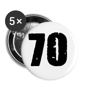 70 number jersey - Buttons large 2.2''/56 mm (5-pack) - white - Front
