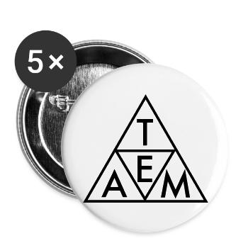 Équipe - Lot de 5 grands badges (56 mm) - blanc - Devant