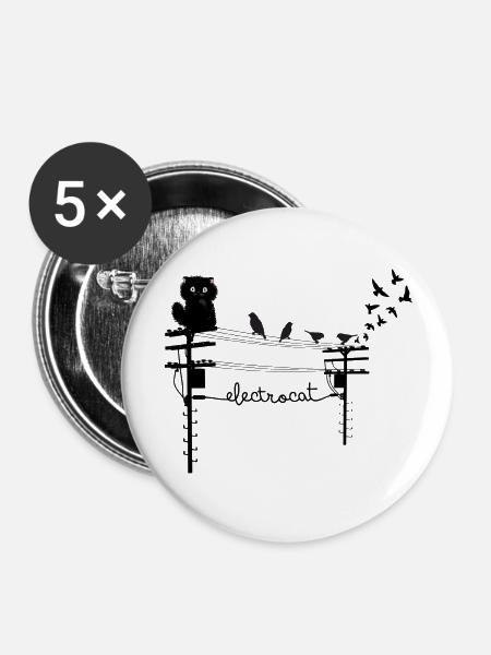 Electrocat - Buttons groß 56 mm (5er Pack) - Weiß