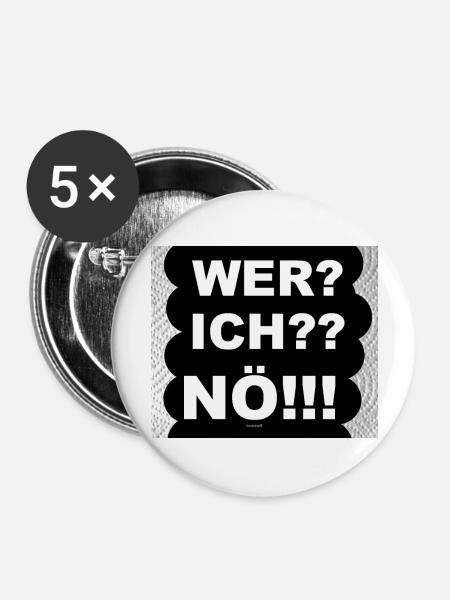 ZoffArt NÖ!!! - Buttons groß 56 mm (5er Pack) - Weiß