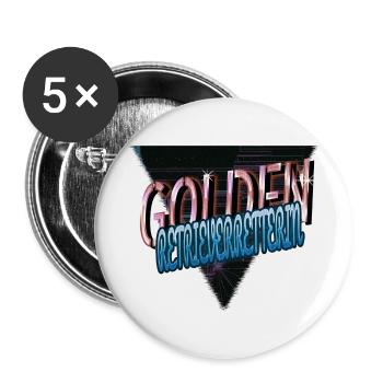 bluthund geburtstagsgeschenk witzig lustig - Buttons groß 56 mm (5er Pack) - Weiß - Vorne