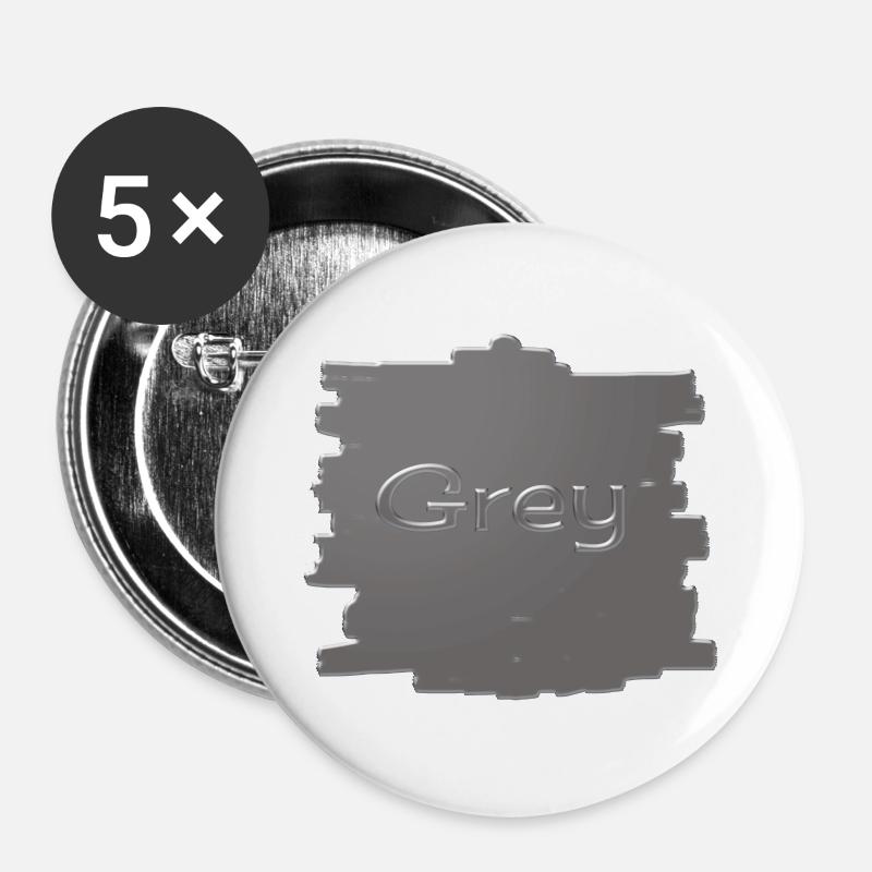 Grey - Buttons large 2.2''/56 mm (5-pack) - white