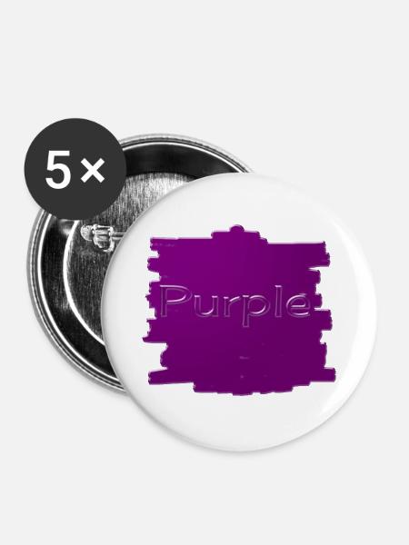 Purple - Buttons groß 56 mm (5er Pack) - Weiß