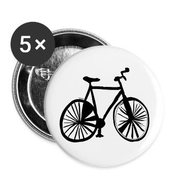 Bicycle Doodle Bicycles Cycling Vector 7 - Buttons large 2.2''/56 mm (5-pack) - white - Front