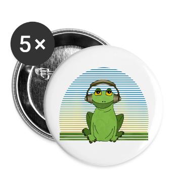 Frog - Buttons large 2.2''/56 mm (5-pack) - white - Front