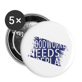 sayings a carpenters prayer tshirts - Buttons large 2.2''/56 mm (5-pack) - white - Front