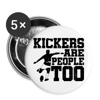 Les kickers sont aussi des gens 10 - Lot de 5 grands badges (56 mm) - blanc - Devant