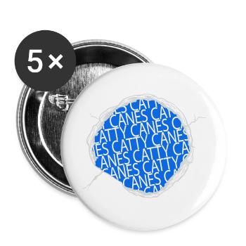Cat Humor Guenon Big Cat Anniversary Cartoon Cat - Buttons large 2.2''/56 mm (5-pack) - white - Front