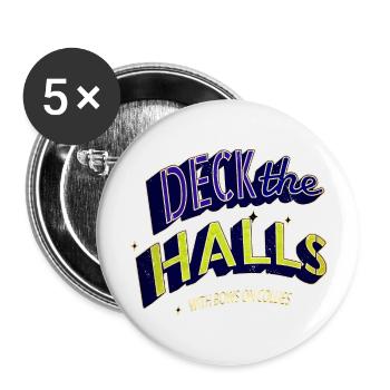 Dog Owner Joke Christmas Present Pet - Buttons large 2.2''/56 mm (5-pack) - white - Front