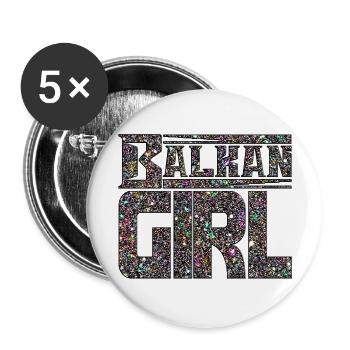 Balkan Kroatien Bosnien Serbien juge exyu Junge Mädchen - Buttons groß 56 mm (5er Pack) - Weiß - Vorne
