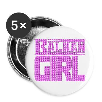 Balkans Croatie Bosnie Serbie juge exyu boy girl - Lot de 5 grands badges (56 mm) - blanc - Devant