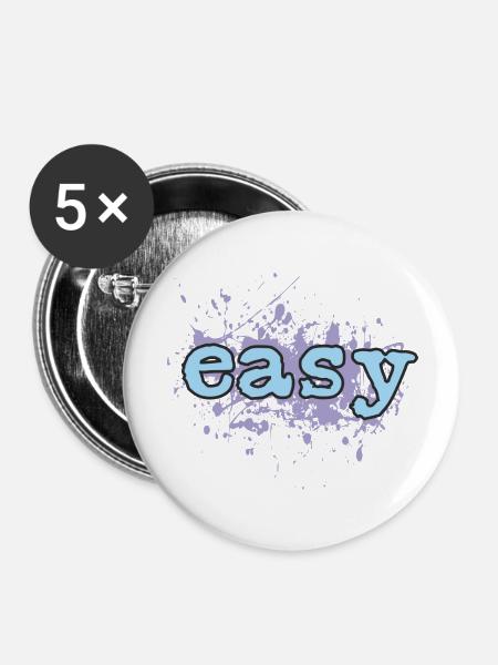easy - Buttons groß 56 mm (5er Pack) - Weiß