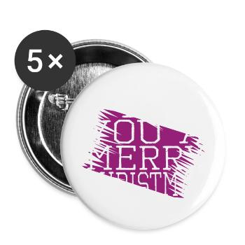 Love Funny Gym Fish Quote Comic Adventure - Buttons large 2.2''/56 mm (5-pack) - white - Front