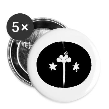 Sun Moon Mosaic Astrology Symbol Vector 07 - Buttons large 2.2''/56 mm (5-pack) - white - Front