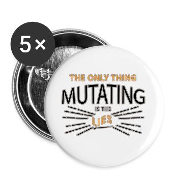 Spruch - Buttons groß 56 mm (5er Pack) - Weiß - Vorne