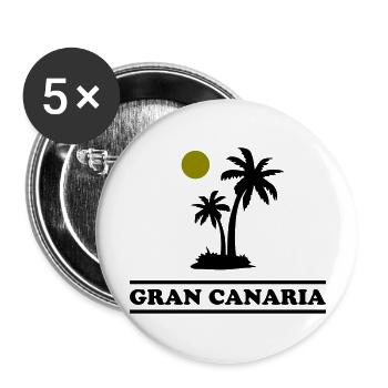 Gran Canaria - Buttons large 2.2''/56 mm (5-pack) - white - Front
