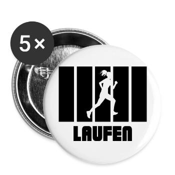 Biking Running Marathon Triathlon Fahrrad - Buttons groß 56 mm (5er Pack) - Weiß - Vorne