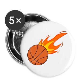 Basketball basketball players - Buttons large 2.2''/56 mm (5-pack) - white - Front