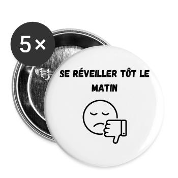 t-shirt original - Lot de 5 grands badges (56 mm) - blanc - Devant