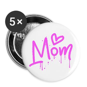 Mutterliebe Graffiti - Lot de 5 grands badges (56 mm) - blanc - Devant