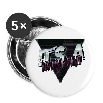 humor funny sayings present idea better feminine - Buttons large 2.2''/56 mm (5-pack) - white - Front