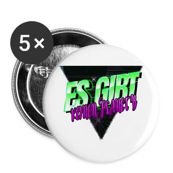 veganismus statement gesundes essen witzig - Buttons groß 56 mm (5er Pack) - Weiß - Vorne