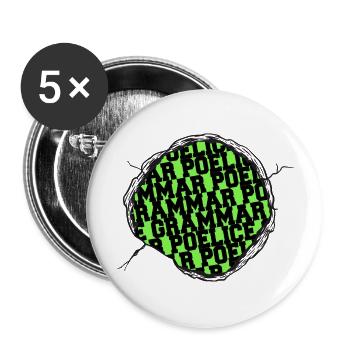 Cat Frequent Readers Joke Book Lover School Animal - Buttons large 2.2''/56 mm (5-pack) - white - Front