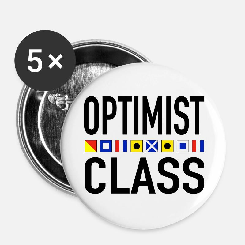 Optimist - Buttons large 2.2''/56 mm (5-pack) - white