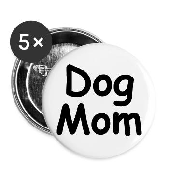 Dog Hund - Buttons groß 56 mm (5er Pack) - Weiß - Vorne